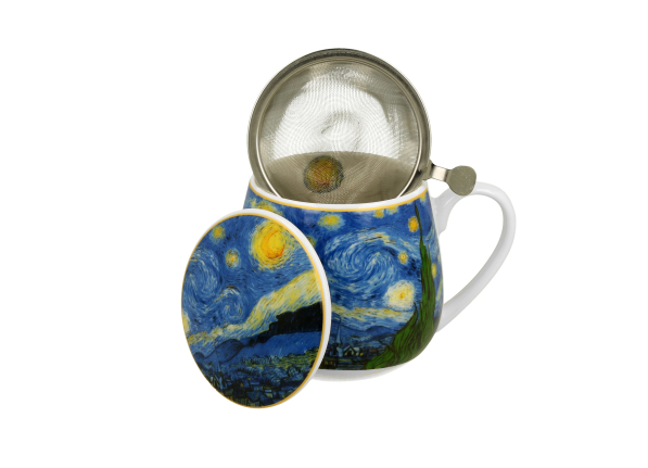 Kubek porcelanowy z zaparzaczem DUO ART GALLERY STARRY NIGHT BY V. VAN GOGH 430 ml