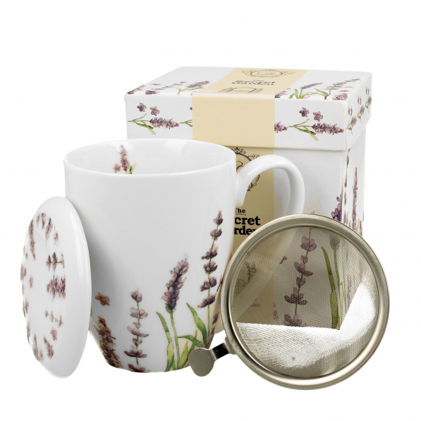 Kubek porcelanowy z zaparzaczem DUO CLASSIC LAVENDER 380 ml