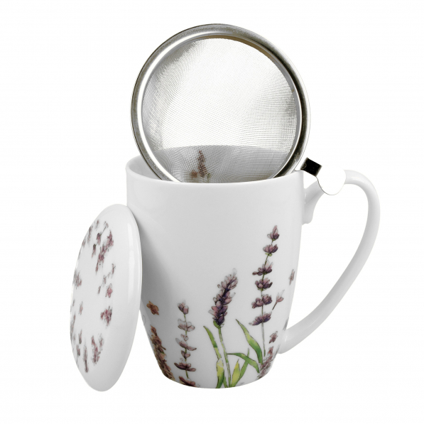 Kubek porcelanowy z zaparzaczem DUO CLASSIC LAVENDER 380 ml