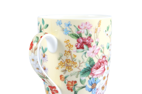 Kubek porcelanowy z zaparzaczem i pokrywką 450 ml
