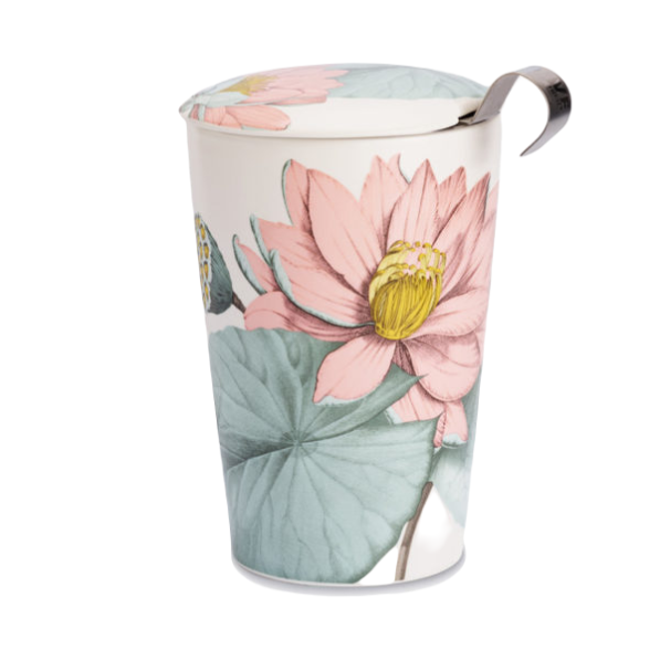 Kubek porcelanowy z zaparzaczem i pokrywką EIGENART TEAEVE PADMA 350 ml