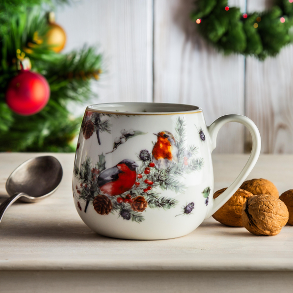 Kubek świąteczny na prezent DUO CHRISTMAS BIRDS 430 ml