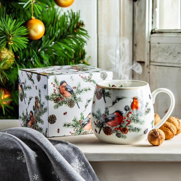 Kubek świąteczny na prezent DUO CHRISTMAS BIRDS 430 ml