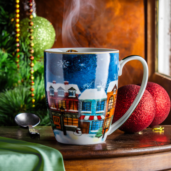 Kubek świąteczny porcelanowy DUO CHRISTMAS CITY 350 ml