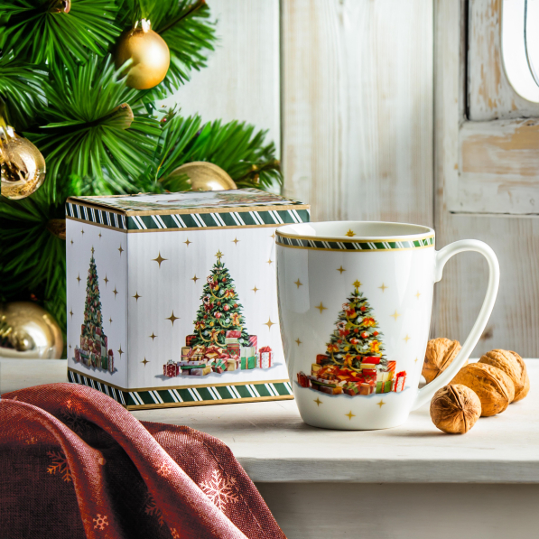 Kubek świąteczny porcelanowy DUO CHRISTMAS TREE 350 ml