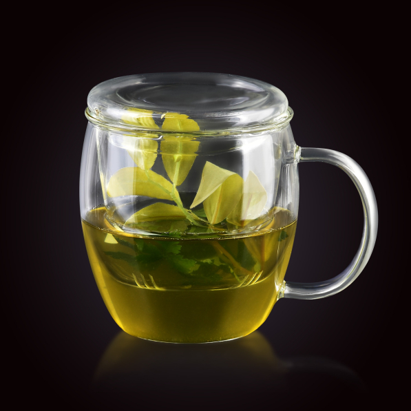 Kubek szklany z zaparzaczem i pokrywką AFFEK DESIGN PETER 500 ml