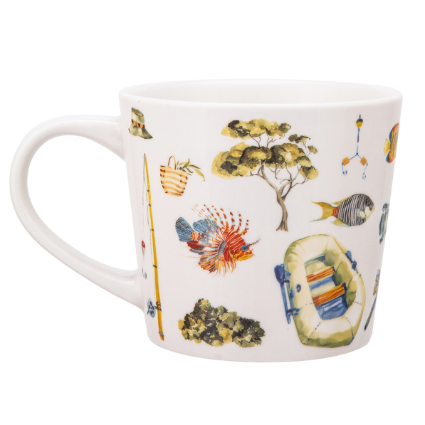 Kubek wędkarza do kawy i herbaty porcelanowy 400 ml