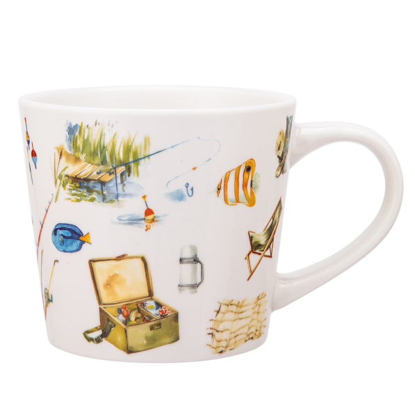 Kubek wędkarza do kawy i herbaty porcelanowy 400 ml