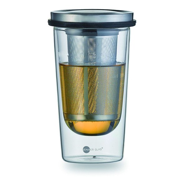 Kubek z zaparzaczem i pokrywką szklany JENAER GLAS PRIMO 355 ml
