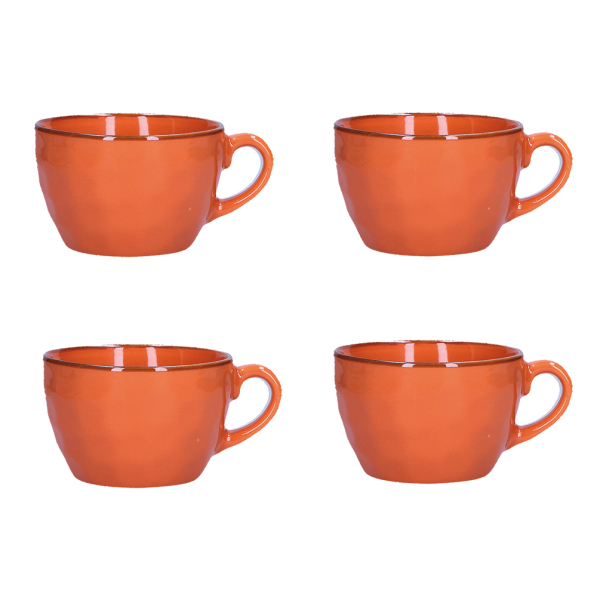 Kubki kamionkowe ROSE TULIPANI CONCERTO ARANCIONE 420 ml 4 szt.