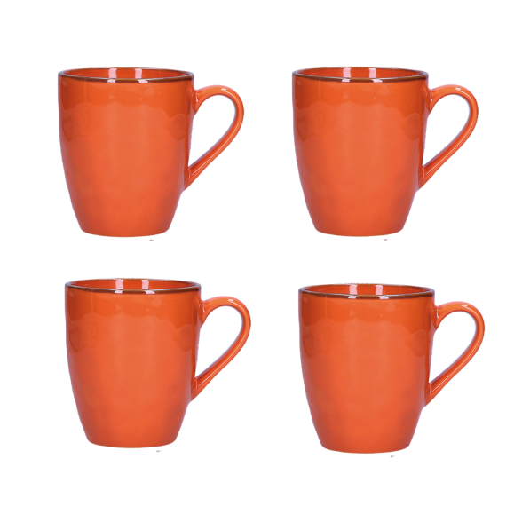 Kubki kamionkowe ROSE TULIPANI CONCERTO ARANCIONE 430 ml 4 szt.