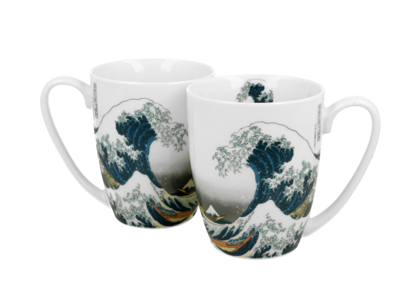 Kubki porcelanowe DUO ART GALLERY THE GREAT WAVE BY HOKUSAI 380 ml 2 szt.