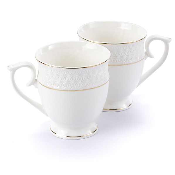 Kubki porcelanowe ETIUDA BIAŁE 350 ml 2 szt.