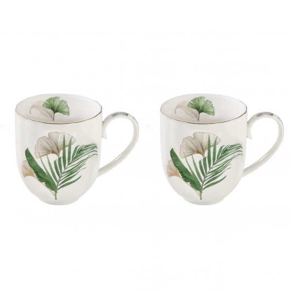 Kubki porcelanowe EXOTIQUE BIAŁY 300 ml 2 szt.