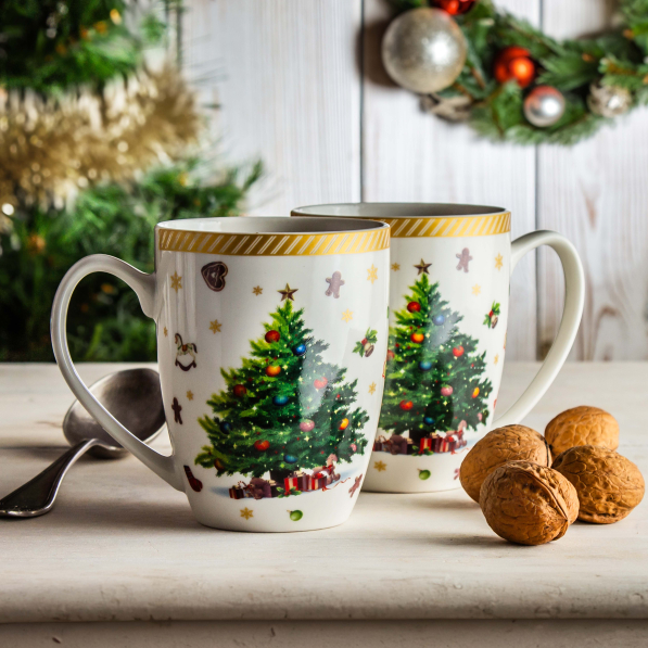 Kubki świąteczne na prezent DUO CHRISTMAS TREE 2 380 ml 2 szt.