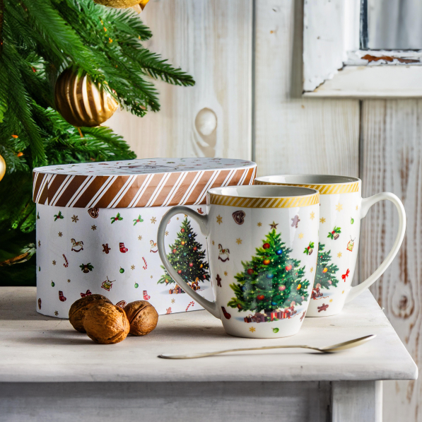 Kubki świąteczne na prezent DUO CHRISTMAS TREE 2 380 ml 2 szt.