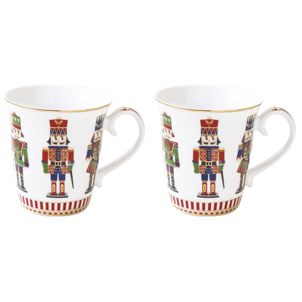 Kubki świąteczne porcelanowe EASY LIFE NUTCRACKER 275 ml 2 szt.