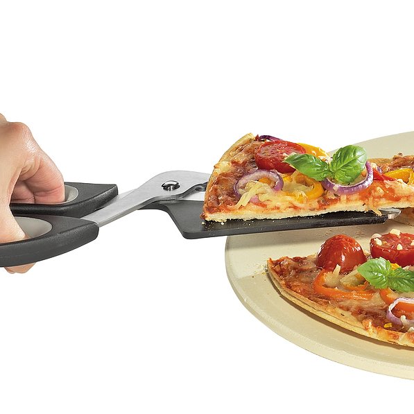 Kuchenprofi Pizza czarne - nożyczki do krojenia pizzy ze stali nierdzewnej