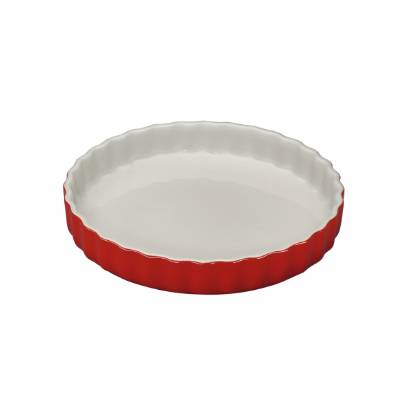 KUCHENPROFI Burgund 28 cm czerwona - forma do pieczenia tarty ceramiczna