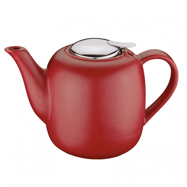 KUCHENPROFI London 1,5 l czerwony - dzbanek do herbaty ceramiczny z zaparzaczem 