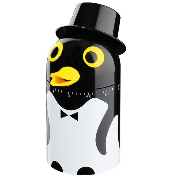 KUCHENPROFI Penguin czarny - minutnik kuchenny plastikowy