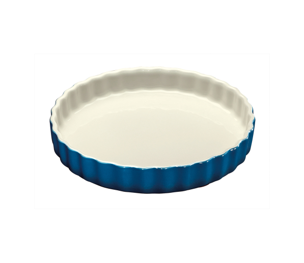 KUCHENPROFI Provence 28 cm niebieska - forma do pieczenia tarty ceramiczna