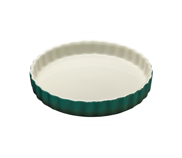 KUCHENPROFI Provence 28 cm zielona - forma do pieczenia tarty ceramiczna