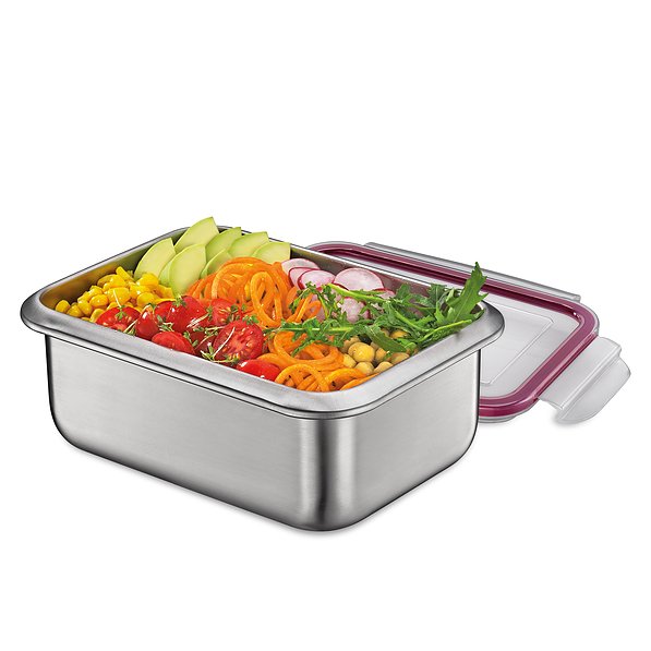 KUCHENPROFI Salad Rectangle 1,8 l - lunch box / śniadaniówka ze stali nierdzewnej