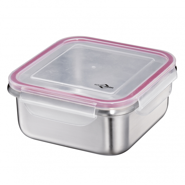 KUCHENPROFI Salad Square 1,7 l - lunch box / śniadaniówka ze stali nierdzewnej