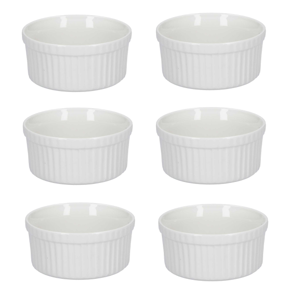 LA PORCELLANA BIANCA Arezzo 6 szt. - kokilki / naczynia do zapiekania porcelanowe