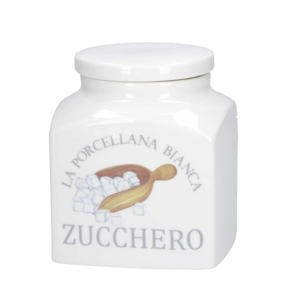 LA PORCELLANA BIANCA Conserva 1,1 - pojemnik na cukier porcelanowy