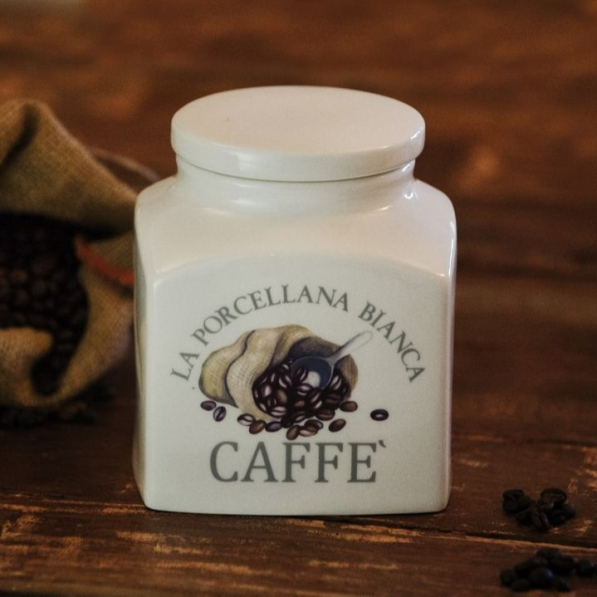 LA PORCELLANA BIANCA Conserva 1 l - pojemnik na kawę porcelanowy