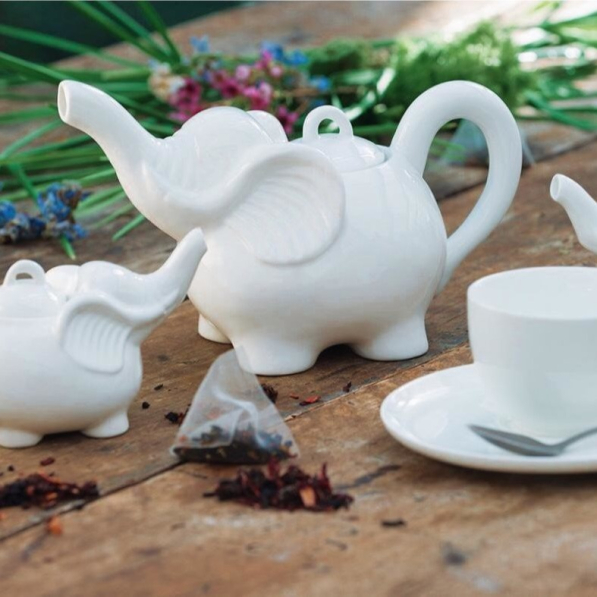 LA PORCELLANA BIANCA Elefanti 0,75 l - dzbanek do kawy i herbaty porcelanowy