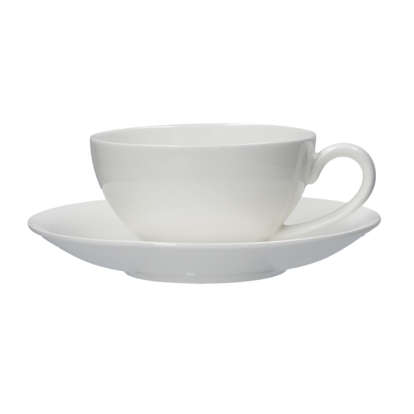 LA PORCELLANA BIANCA Essenziale 220 ml 6 szt. - filiżanki do kawy i herbaty porcelanowe ze spodkami