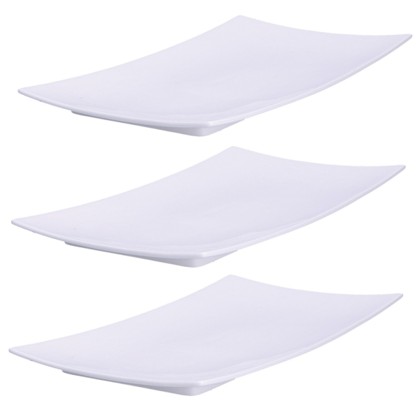 LA PORCELLANA BIANCA Essenziale Gourmet 28 x 17 cm 3 szt.- półmiski porcelanowe