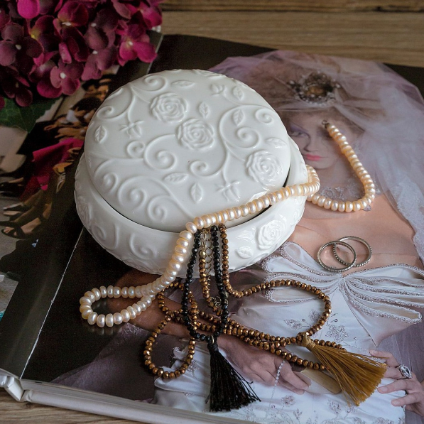 LA PORCELLANA BIANCA Florentina - szkatułka na biżuterię porcelanowa