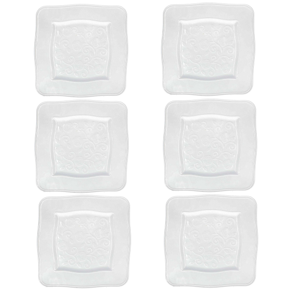 LA PORCELLANA BIANCA Florentina 20 x 20 cm 6 szt. - talerze deserowe porcelanowe