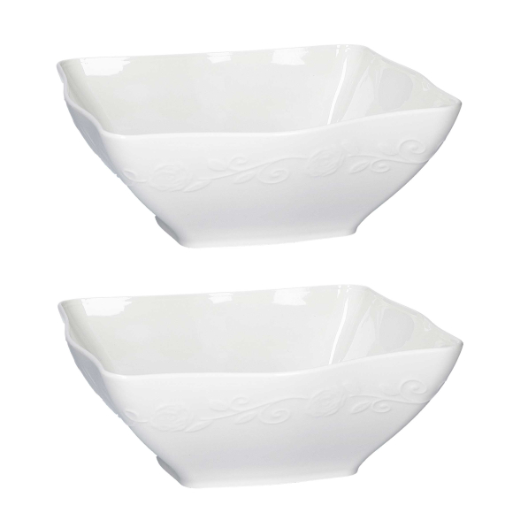 LA PORCELLANA BIANCA Florentina 22 cm 2 szt. - miski / salaterki porcelanowe
