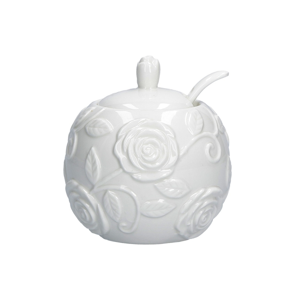 LA PORCELLANA BIANCA Florentina 270 ml - cukiernica porcelanowa z łyżeczką