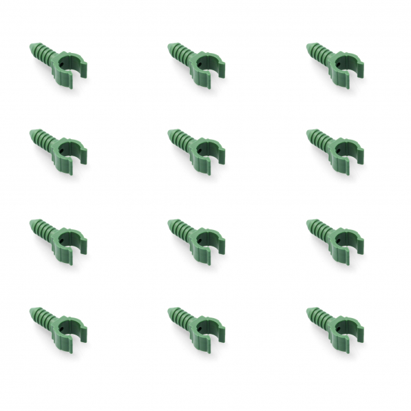 Łączniki do tyczek typu T plastikowe TWIST ZIELONE 11 mm 12 szt.