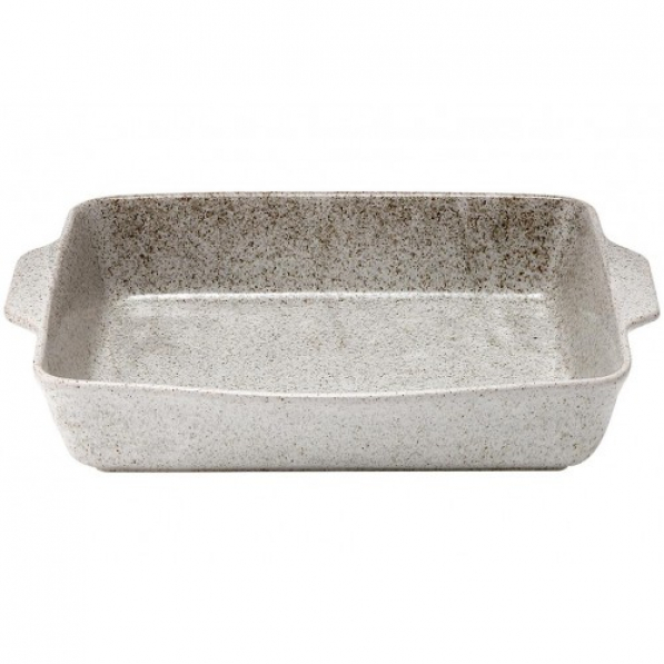 LADELLE Artisan Baking Dish Naczynie 39 x 26,5 cm szare - naczynie żaroodporne do zapiekania kamionkowe