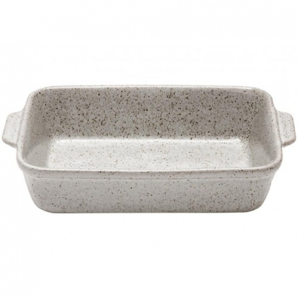 LADELLE Artisan Baking Dish 23,5 x 14,5 cm szare - naczynie żaroodporne do zapiekania kamionkowe