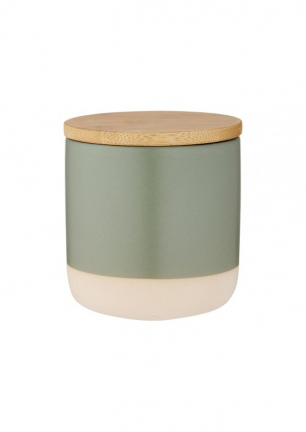 LADELLE Host Sage Canister 10 cm szary - pojemnik ceramiczny z pokrywką