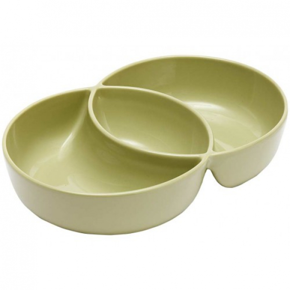 LADELLE Loop Serving Bowl jasnozielona - miseczka do dipów i na przekąski porcelanowa