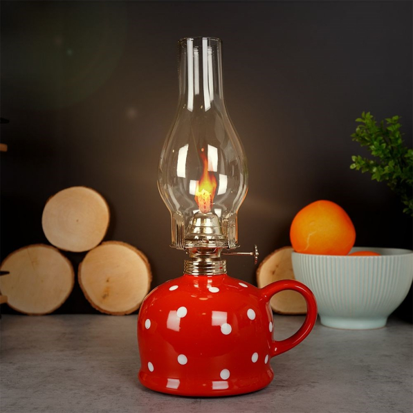 Lampa naftowa ceramiczna 28,5 cm