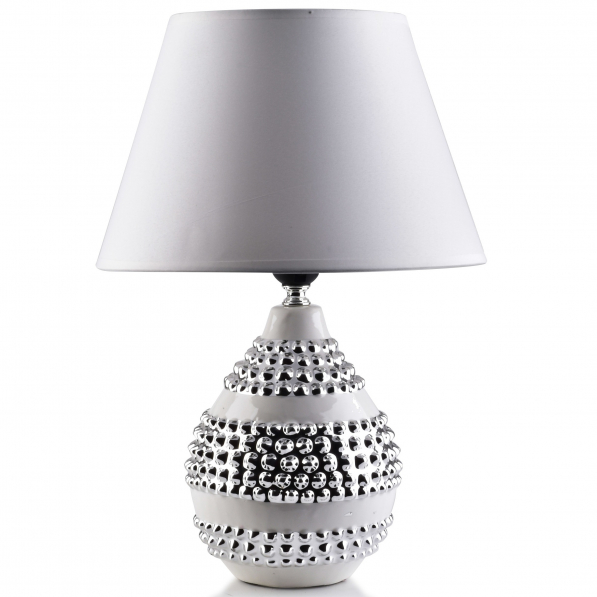 Lampa stołowa ceramiczna MONDEX LARA JET BIAŁA