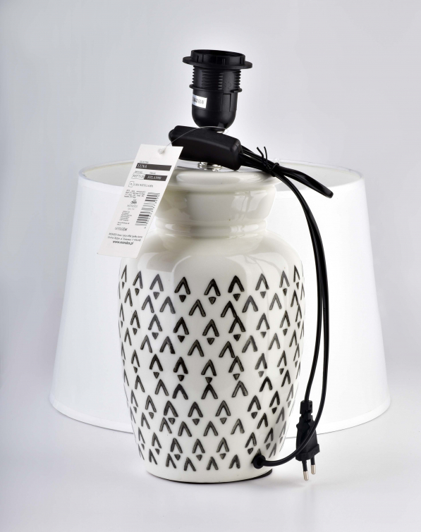 Lampa stołowa ceramiczna MONDEX LORA BIAŁA