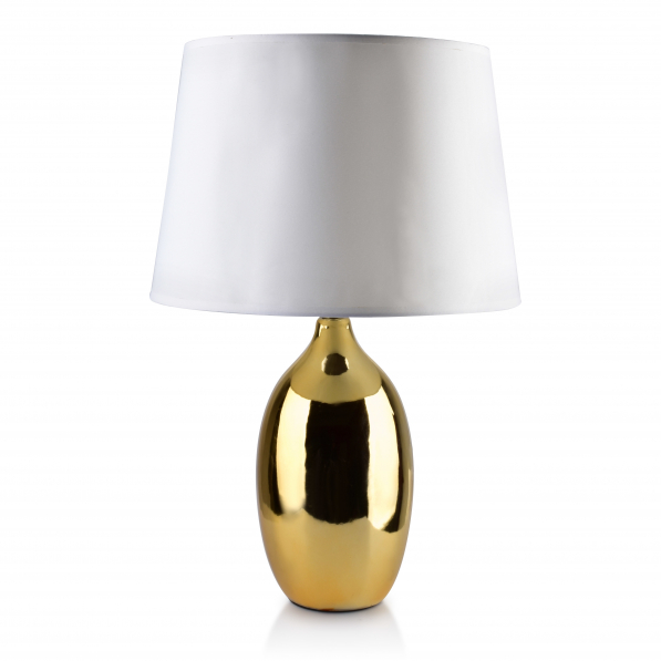 Lampa stołowa ceramiczna MONDEX LUNA BASIC GOLD