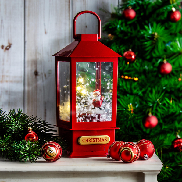 Lampion świąteczny led z pozytywką