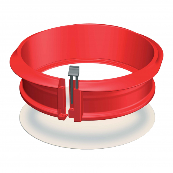 LEKUE Duo Red 23 cm czerwona - tortownica okrągła z wyjmowanym dnem silikonowa